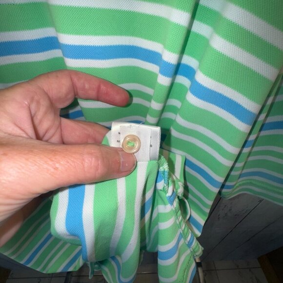 Peter Millar Men Sz XL Summer Comfort Short Sleeve Golf Polo Shirt Blue Striped - Picture 6 of 9